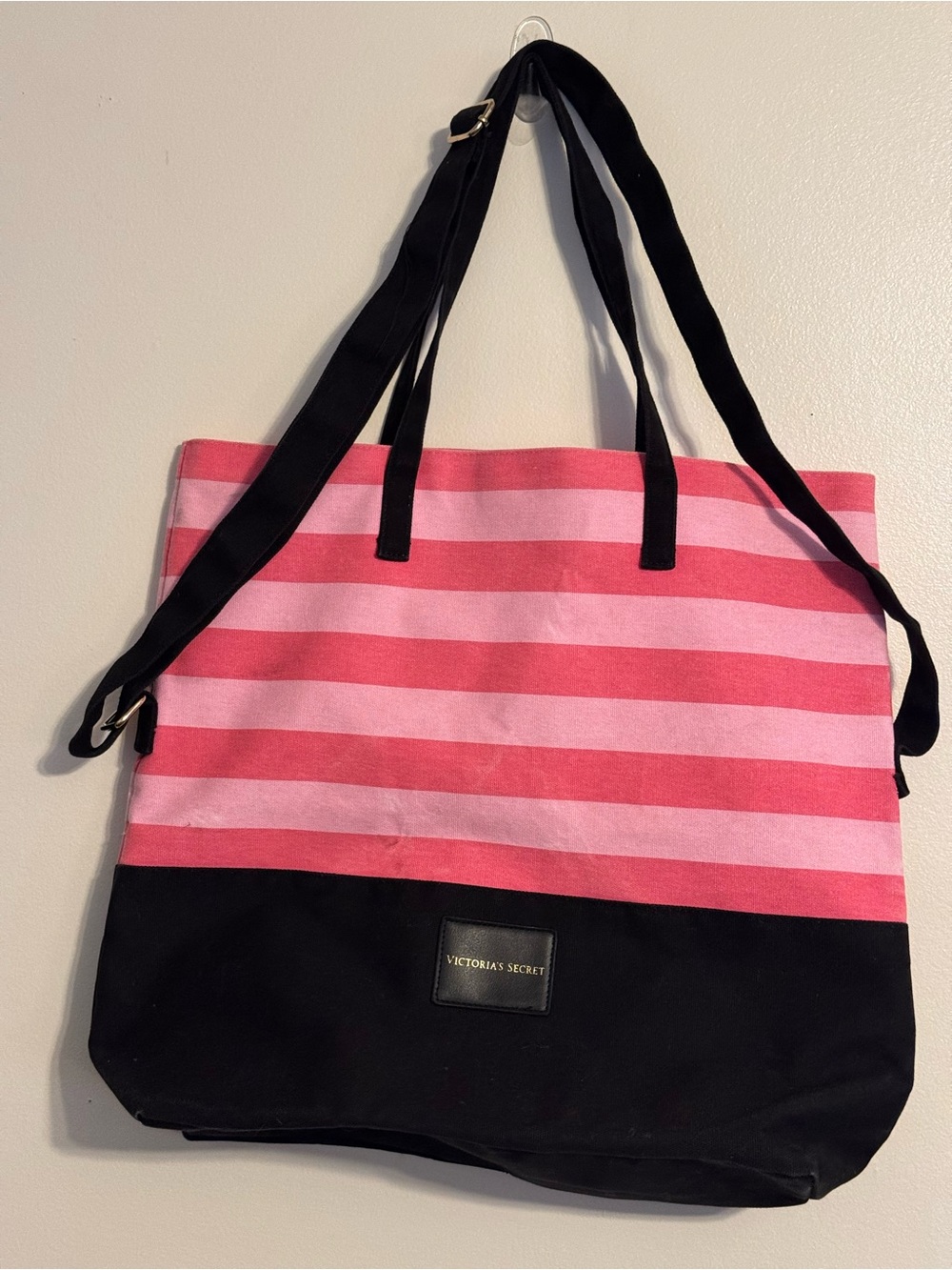 Victoria’s Secret Pink/Black Canvas Tote